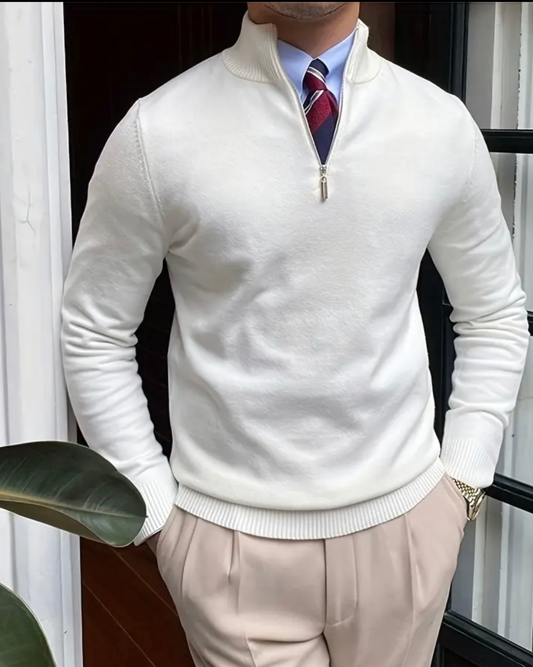 THE DOMENICO QUARTER-ZIP SWEATER