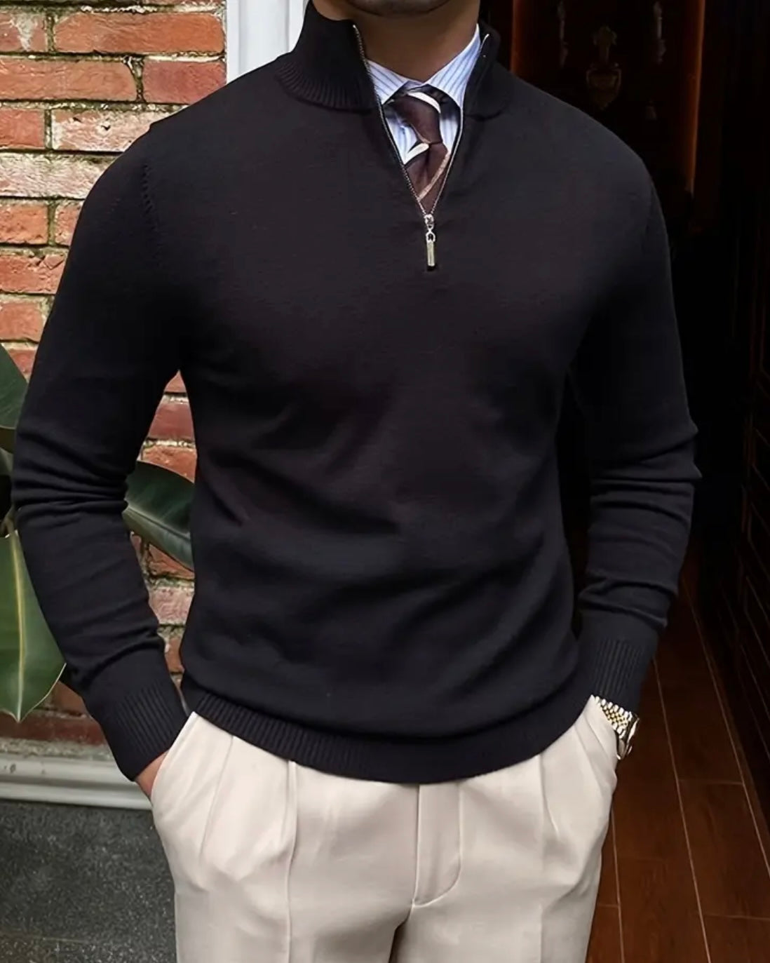 THE DOMENICO QUARTER-ZIP SWEATER