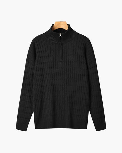 THE ENRICO CABLE ZIP SWEATER