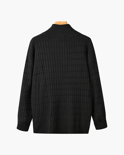 THE ENRICO CABLE ZIP SWEATER