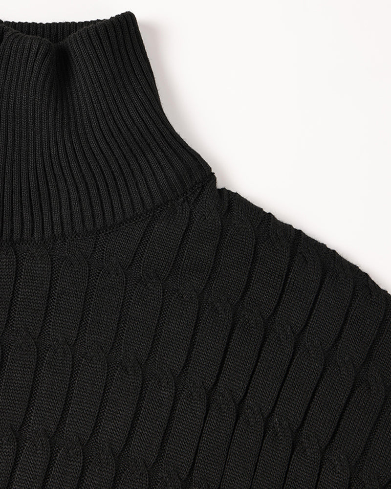 THE ENRICO CABLE ZIP SWEATER