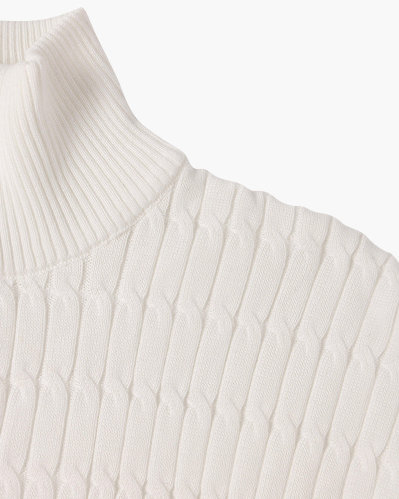 THE ENRICO CABLE ZIP SWEATER