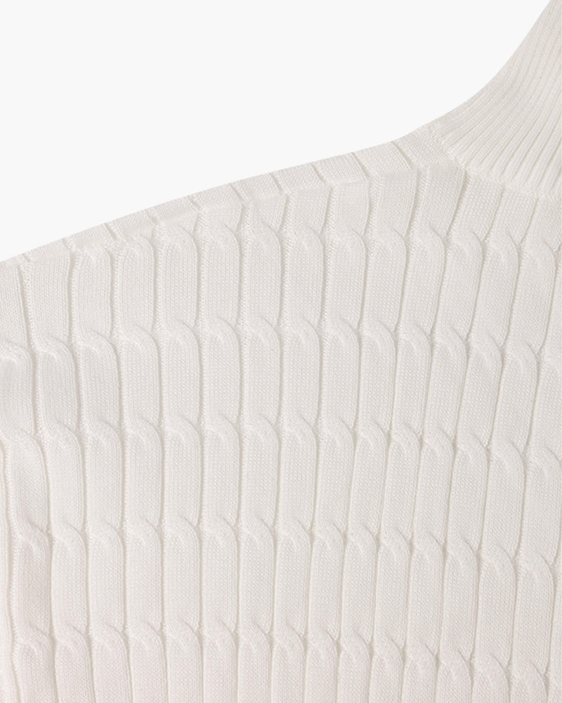 THE ENRICO CABLE ZIP SWEATER